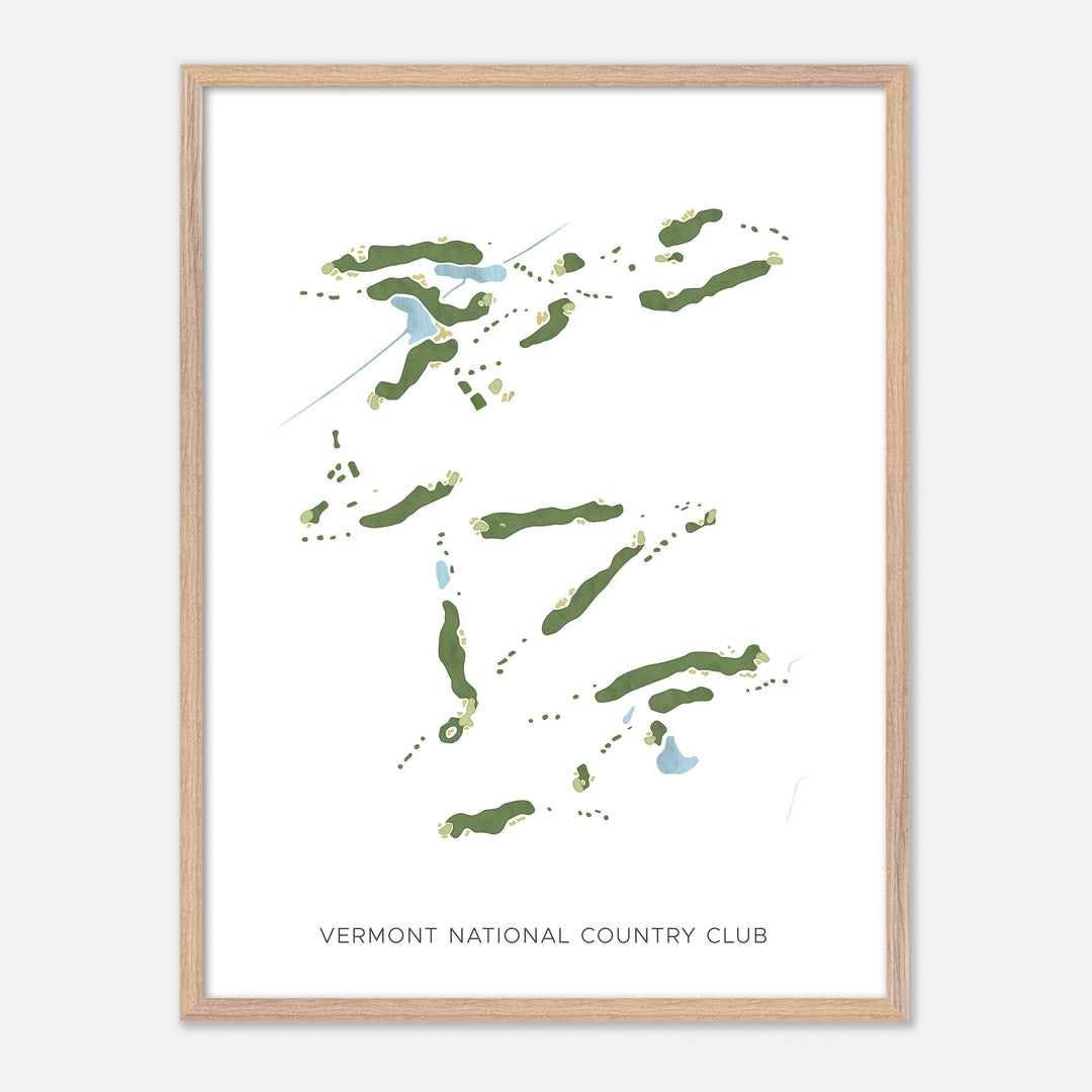 Print of Vermont National Country Club Modern Map
