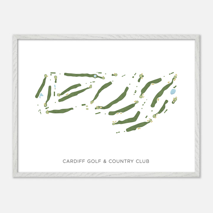 Print of Cardiff Golf & Country Club Modern Map