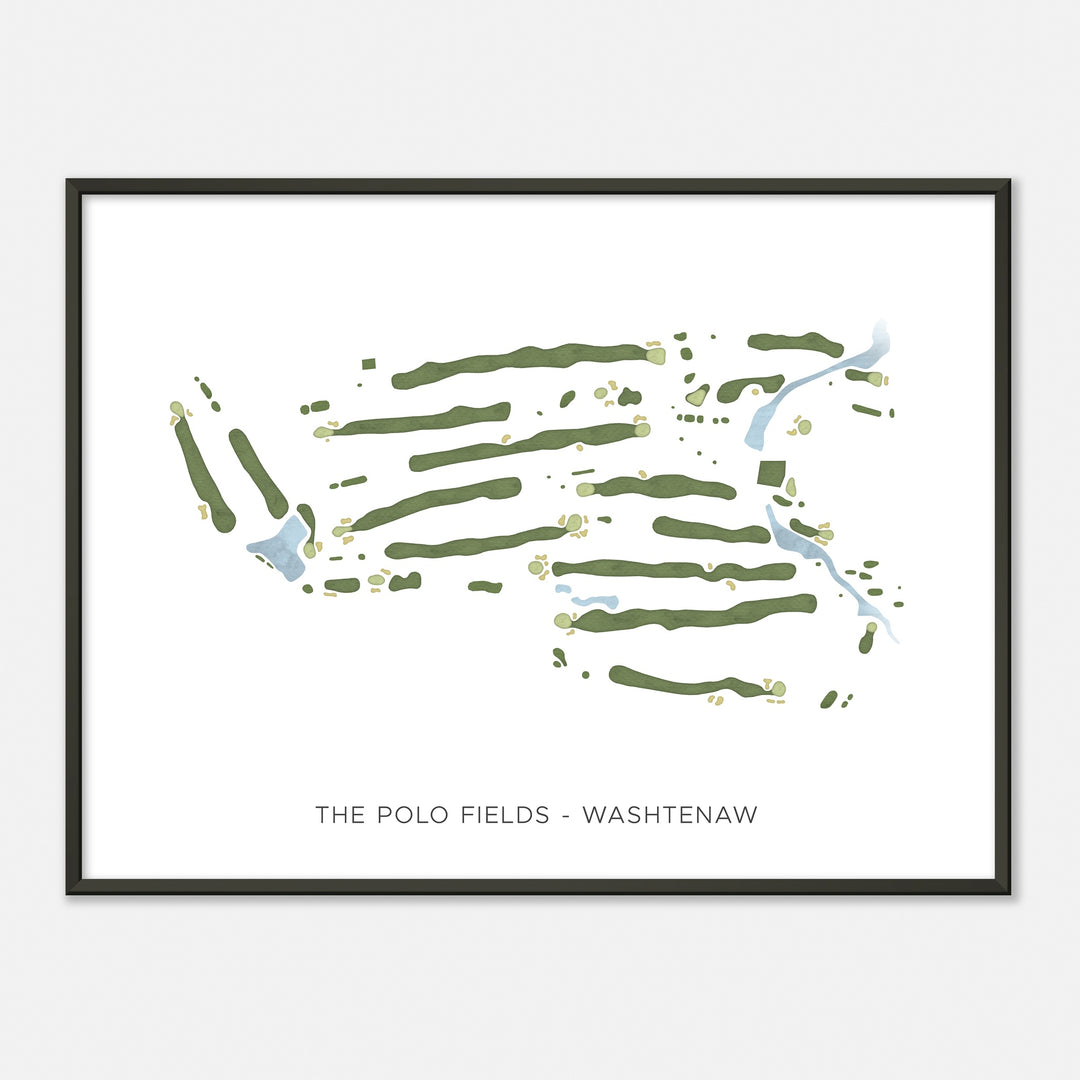 Print of The Polo Fields - Washtenaw Modern Map