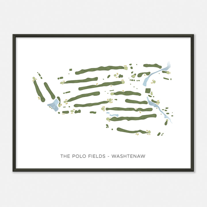 Print of The Polo Fields - Washtenaw Modern Map