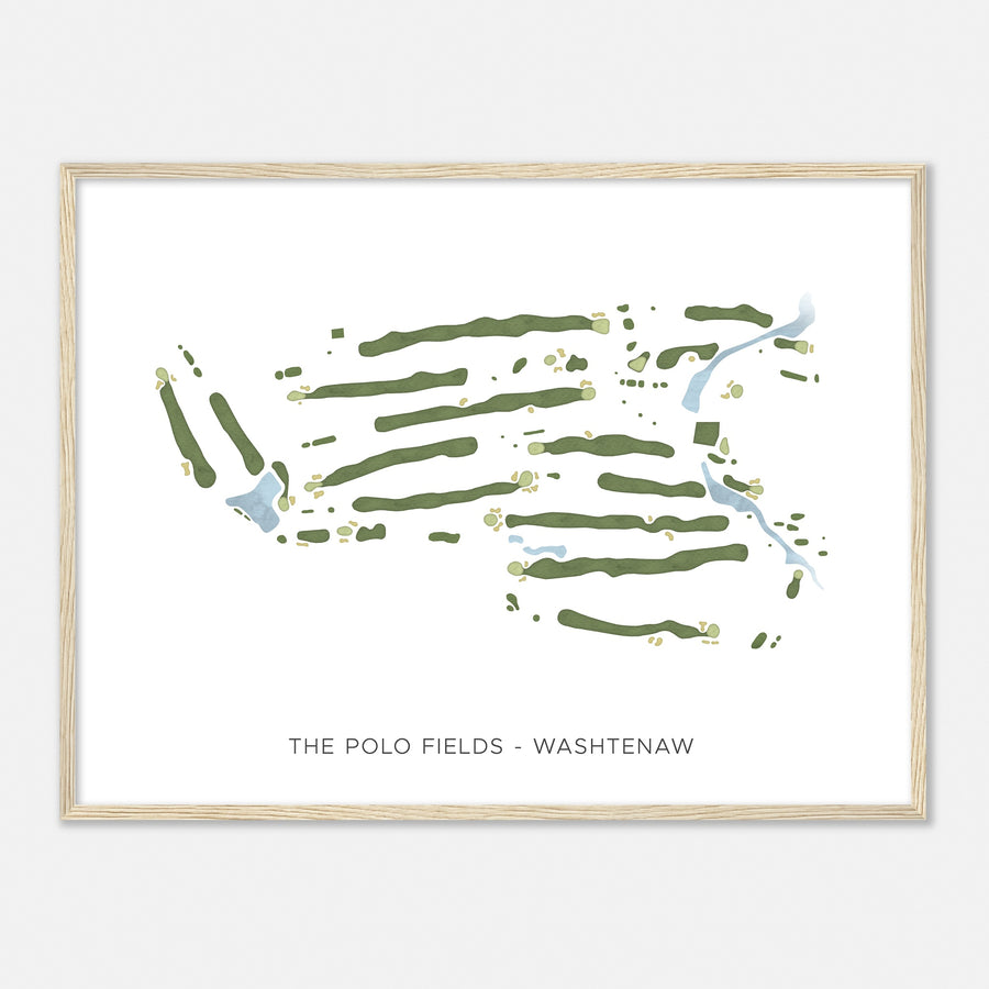 Print of The Polo Fields - Washtenaw Modern Map