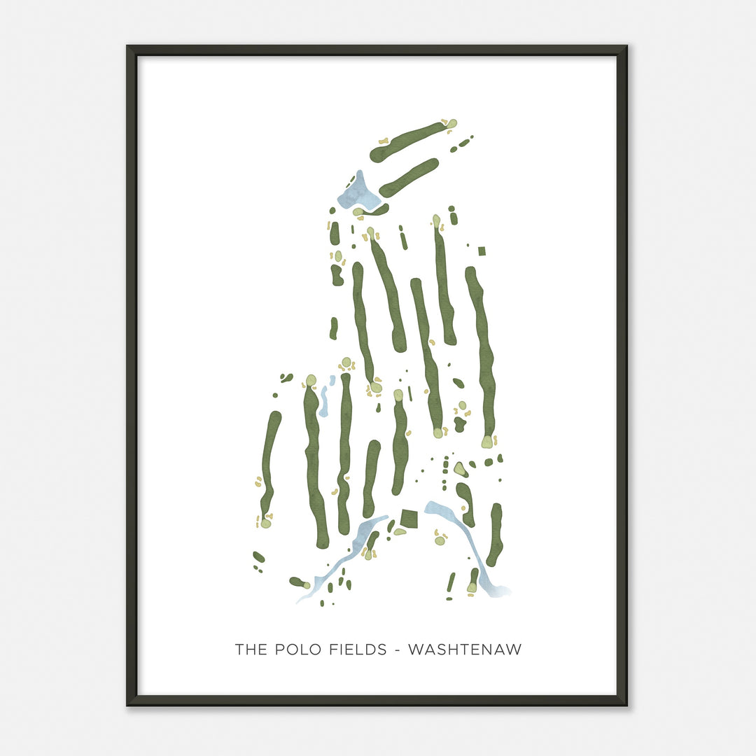 Print of The Polo Fields - Washtenaw Modern Map