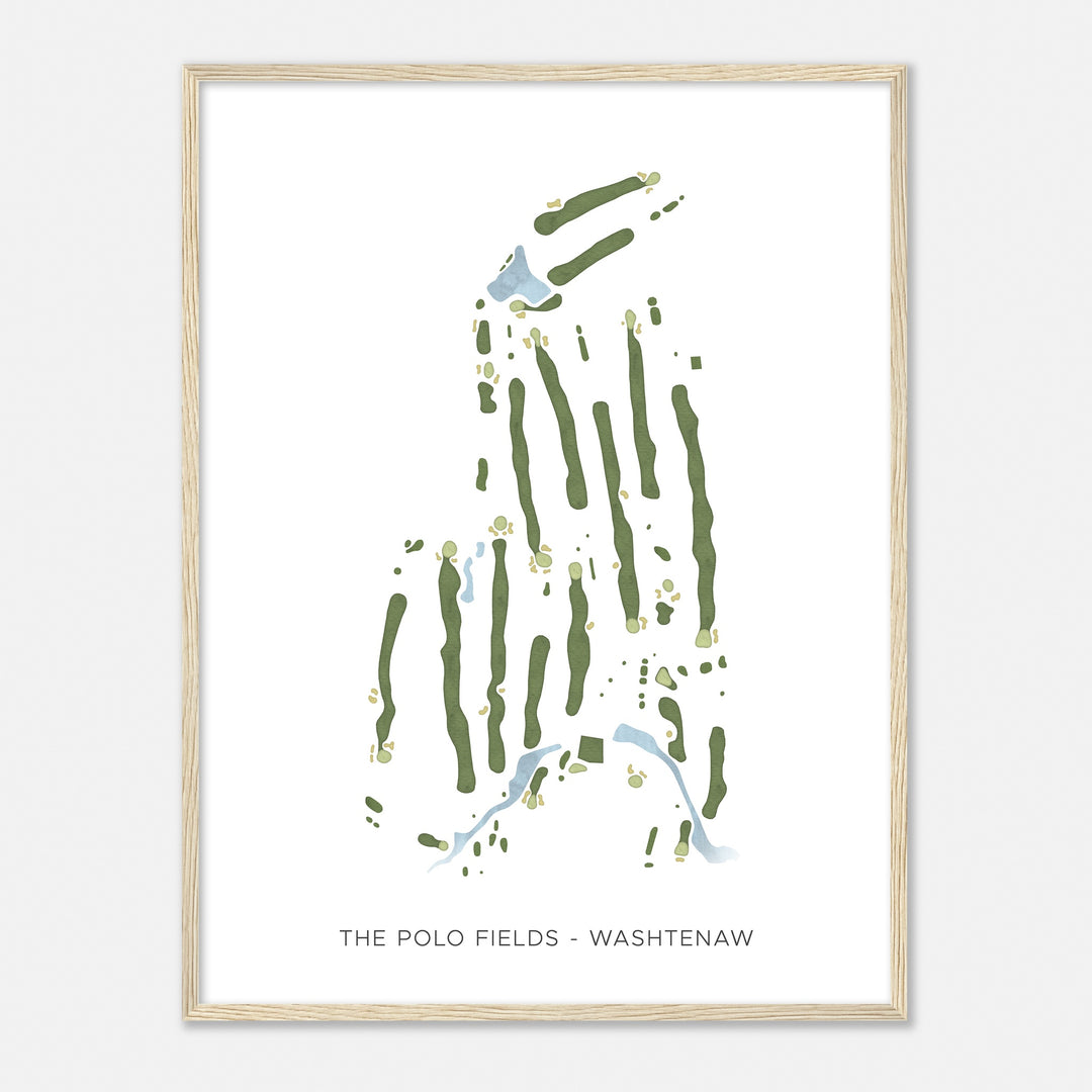 Print of The Polo Fields - Washtenaw Modern Map