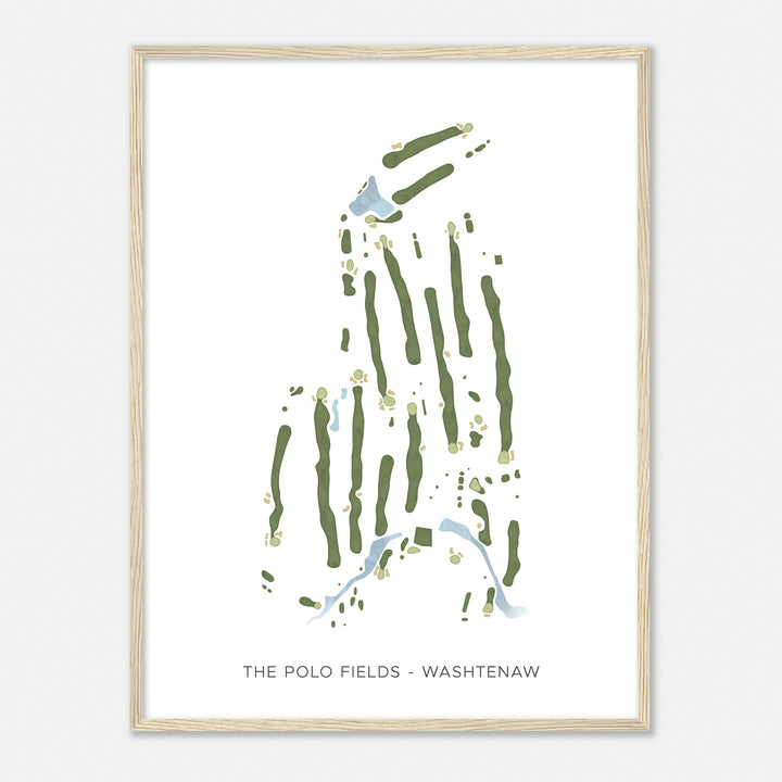 Print of The Polo Fields - Washtenaw Modern Map