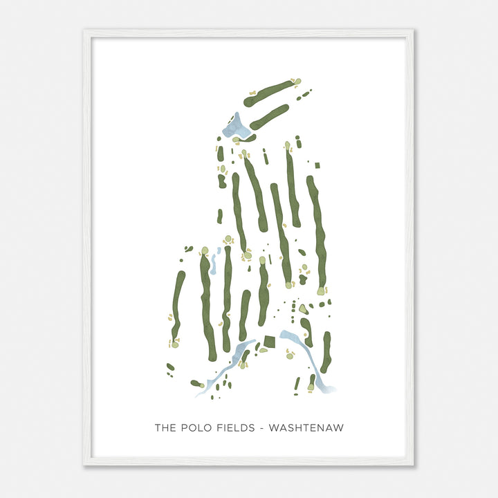 Print of The Polo Fields - Washtenaw Modern Map