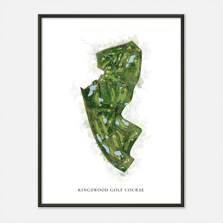 Print of Kingswood Golf Course Classic Map