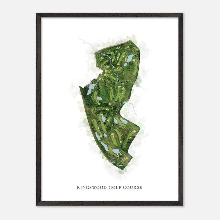 Print of Kingswood Golf Course Classic Map