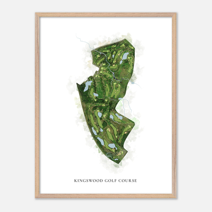 Print of Kingswood Golf Course Classic Map