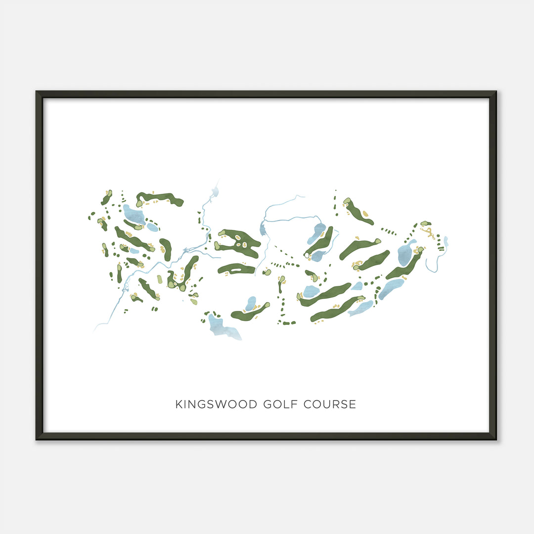Print of Kingswood Golf Course Modern Map