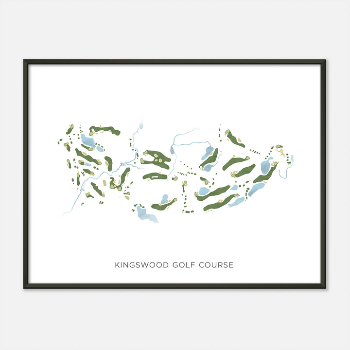 Print of Kingswood Golf Course Modern Map
