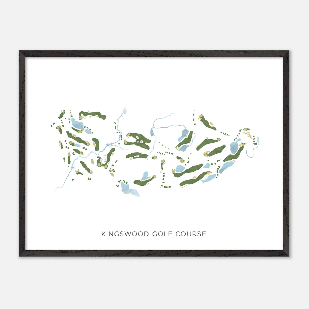 Print of Kingswood Golf Course Modern Map