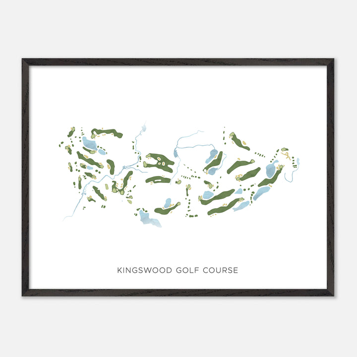 Print of Kingswood Golf Course Modern Map