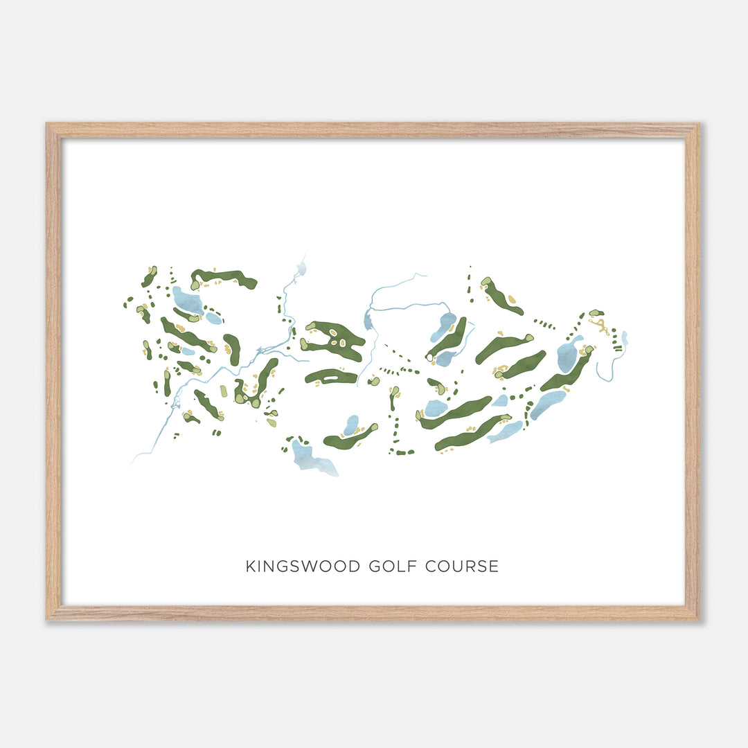 Print of Kingswood Golf Course Modern Map