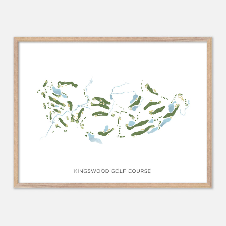 Print of Kingswood Golf Course Modern Map