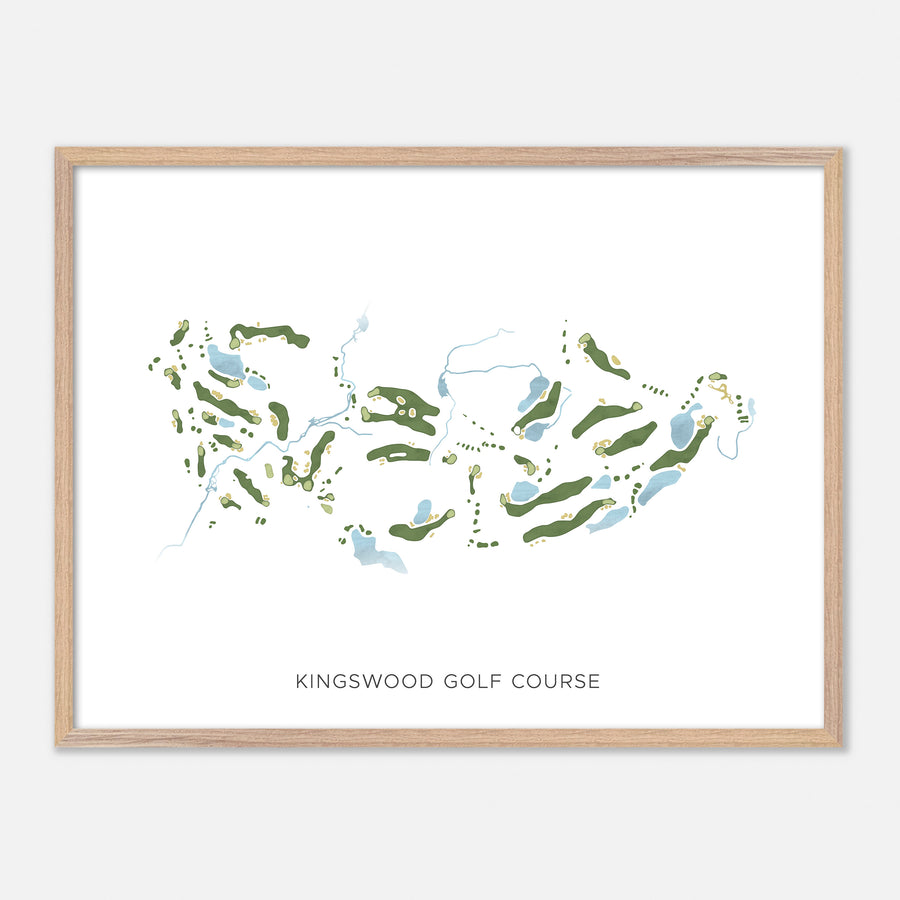 Print of Kingswood Golf Course Modern Map