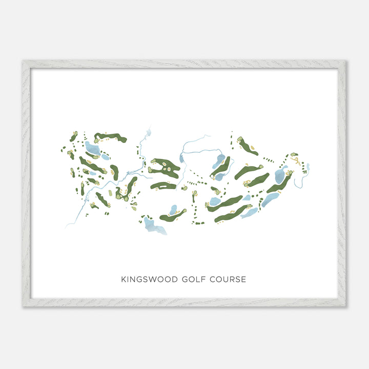 Print of Kingswood Golf Course Modern Map