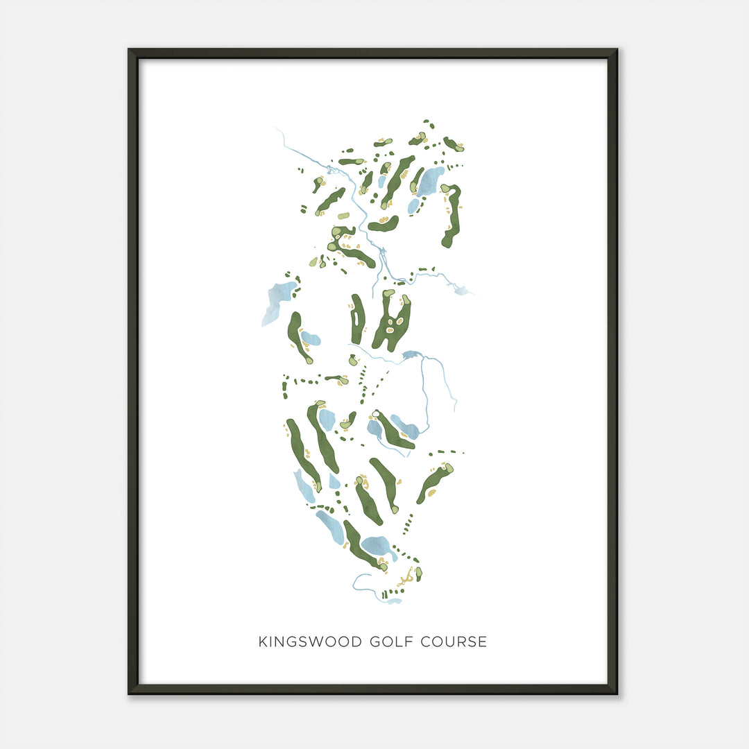 Print of Kingswood Golf Course Modern Map