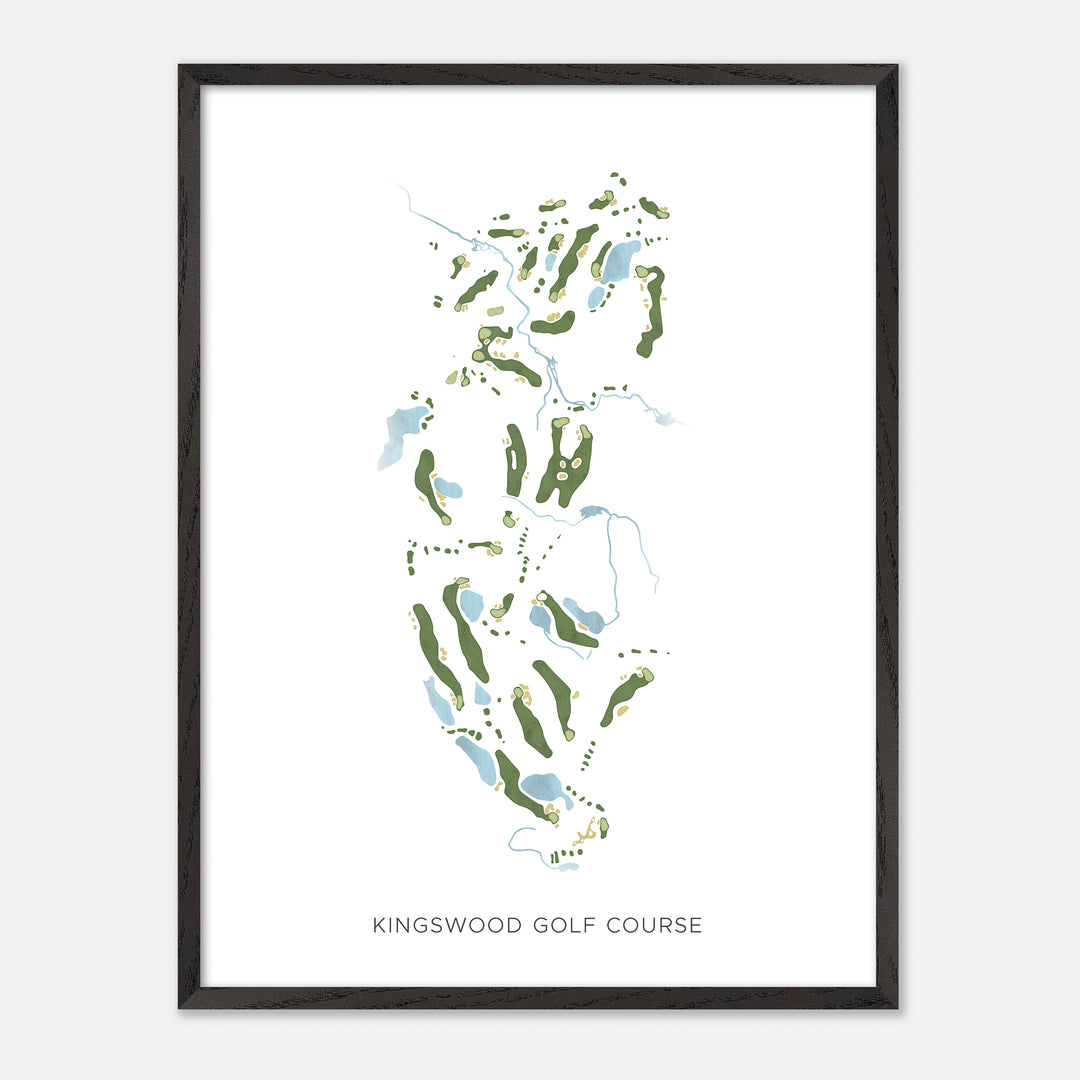 Print of Kingswood Golf Course Modern Map