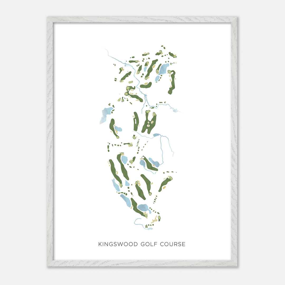 Print of Kingswood Golf Course Modern Map