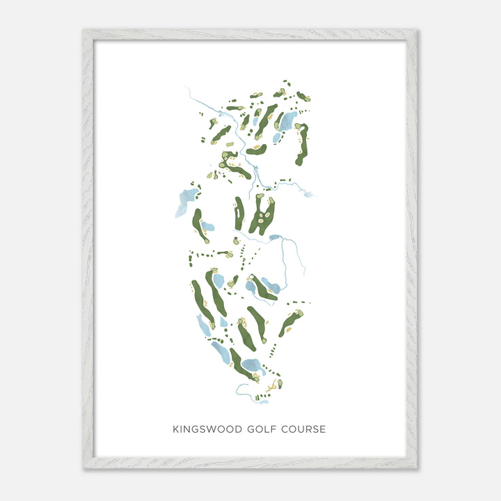 Print of Kingswood Golf Course Modern Map