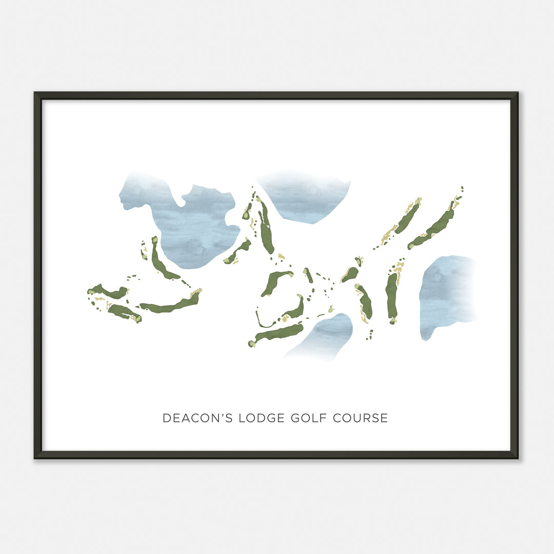 Print of Deacon'S Lodge Golf Course Modern Map