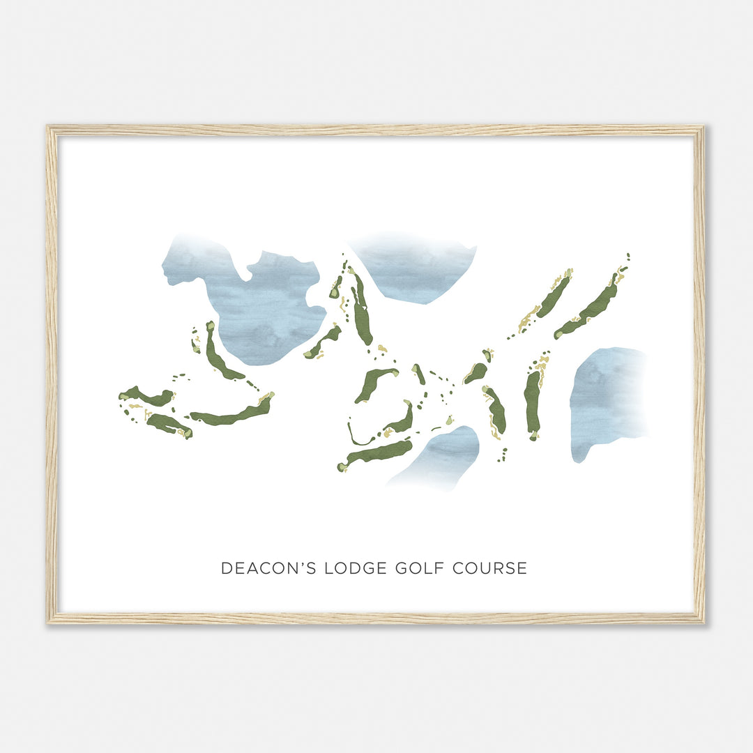 Print of Deacon'S Lodge Golf Course Modern Map