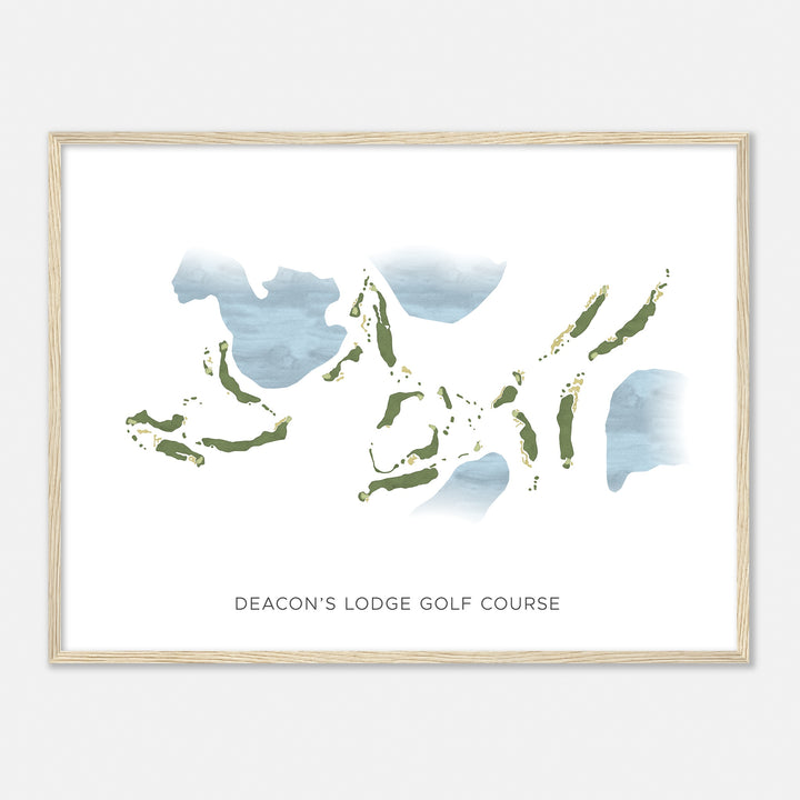 Print of Deacon'S Lodge Golf Course Modern Map