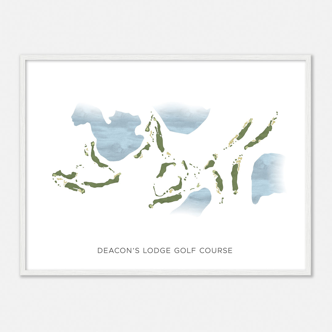 Print of Deacon'S Lodge Golf Course Modern Map