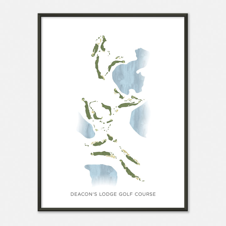 Print of Deacon'S Lodge Golf Course Modern Map