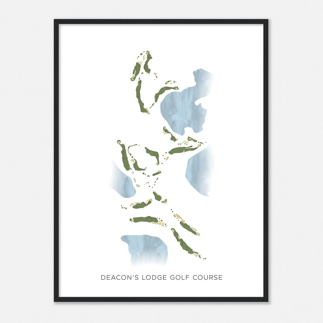 Print of Deacon'S Lodge Golf Course Modern Map