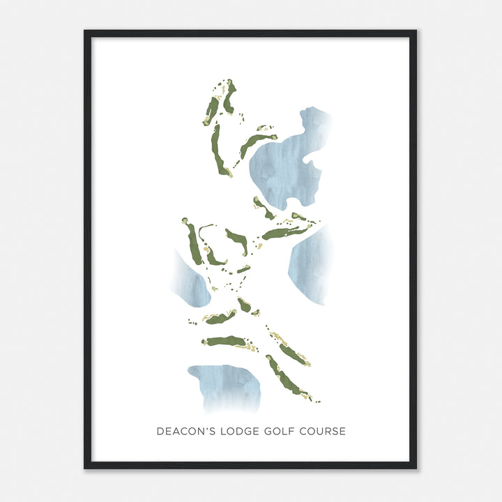 Print of Deacon'S Lodge Golf Course Modern Map