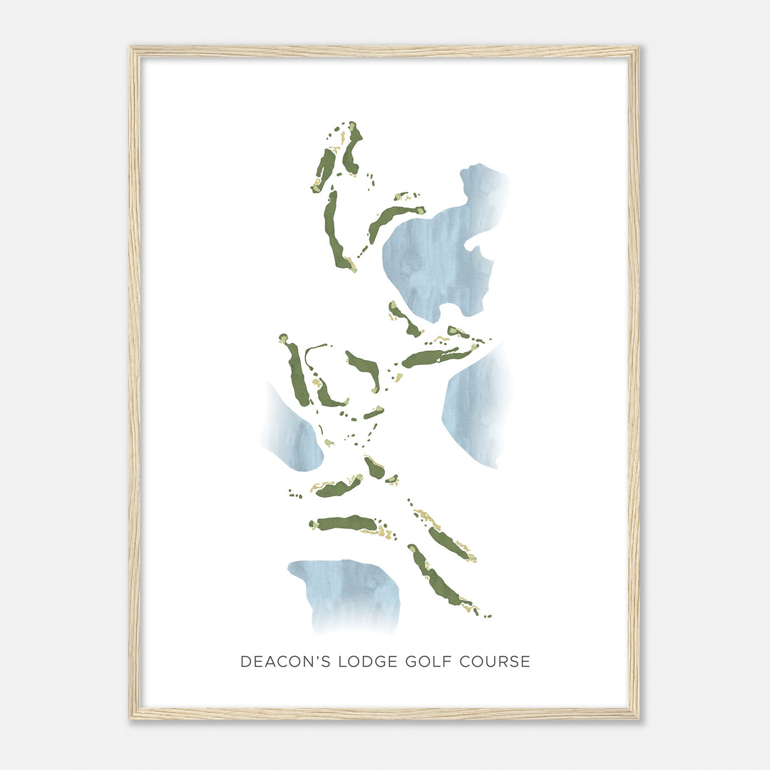 Print of Deacon'S Lodge Golf Course Modern Map