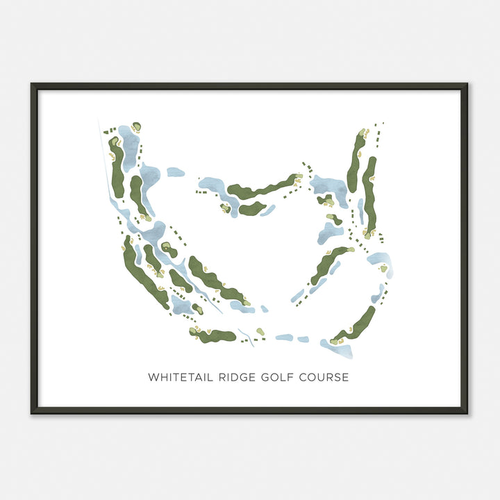Print of Whitetail Ridge Golf Course Modern Map