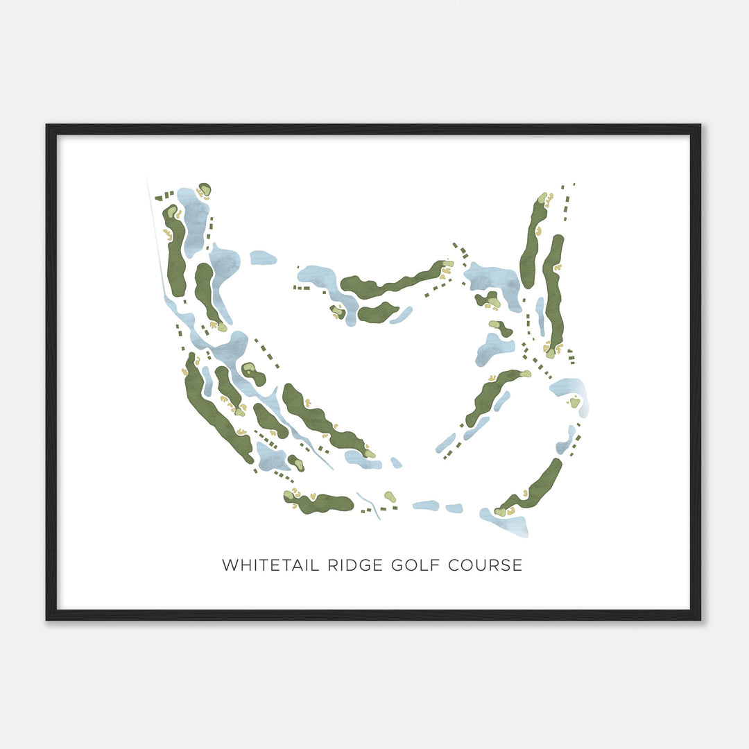 Print of Whitetail Ridge Golf Course Modern Map