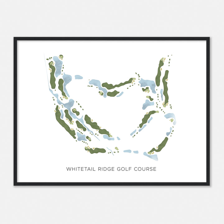 Print of Whitetail Ridge Golf Course Modern Map