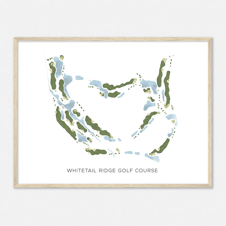 Print of Whitetail Ridge Golf Course Modern Map