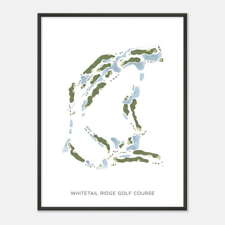 Print of Whitetail Ridge Golf Course Modern Map