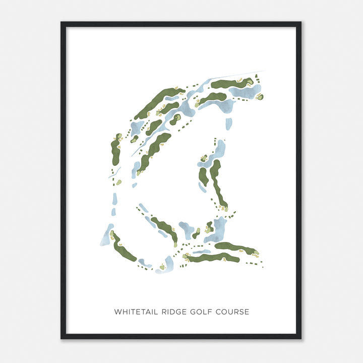 Print of Whitetail Ridge Golf Course Modern Map