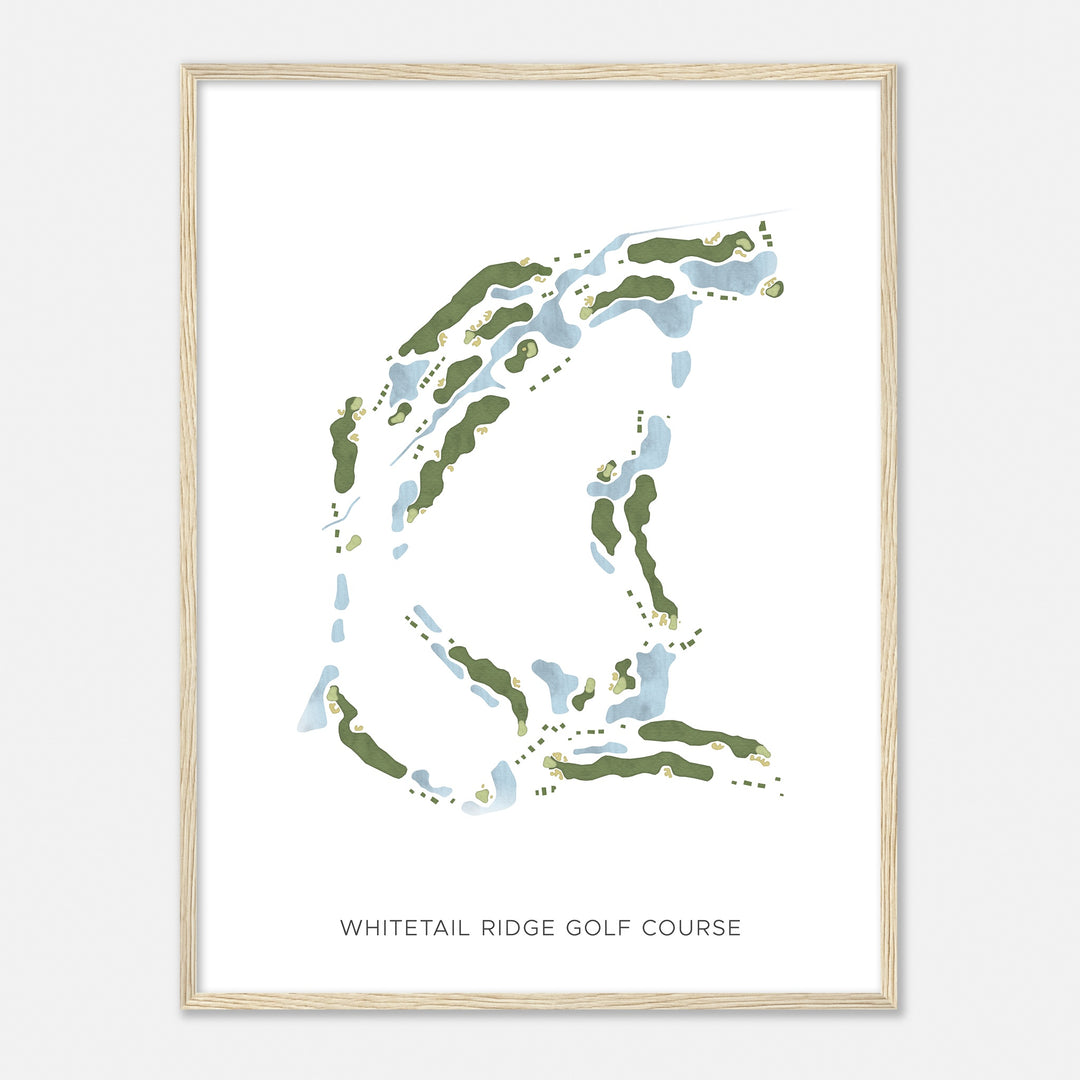 Print of Whitetail Ridge Golf Course Modern Map