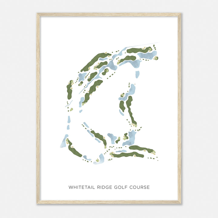 Print of Whitetail Ridge Golf Course Modern Map