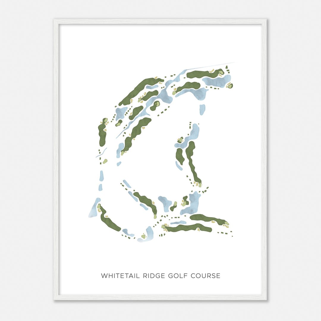 Print of Whitetail Ridge Golf Course Modern Map