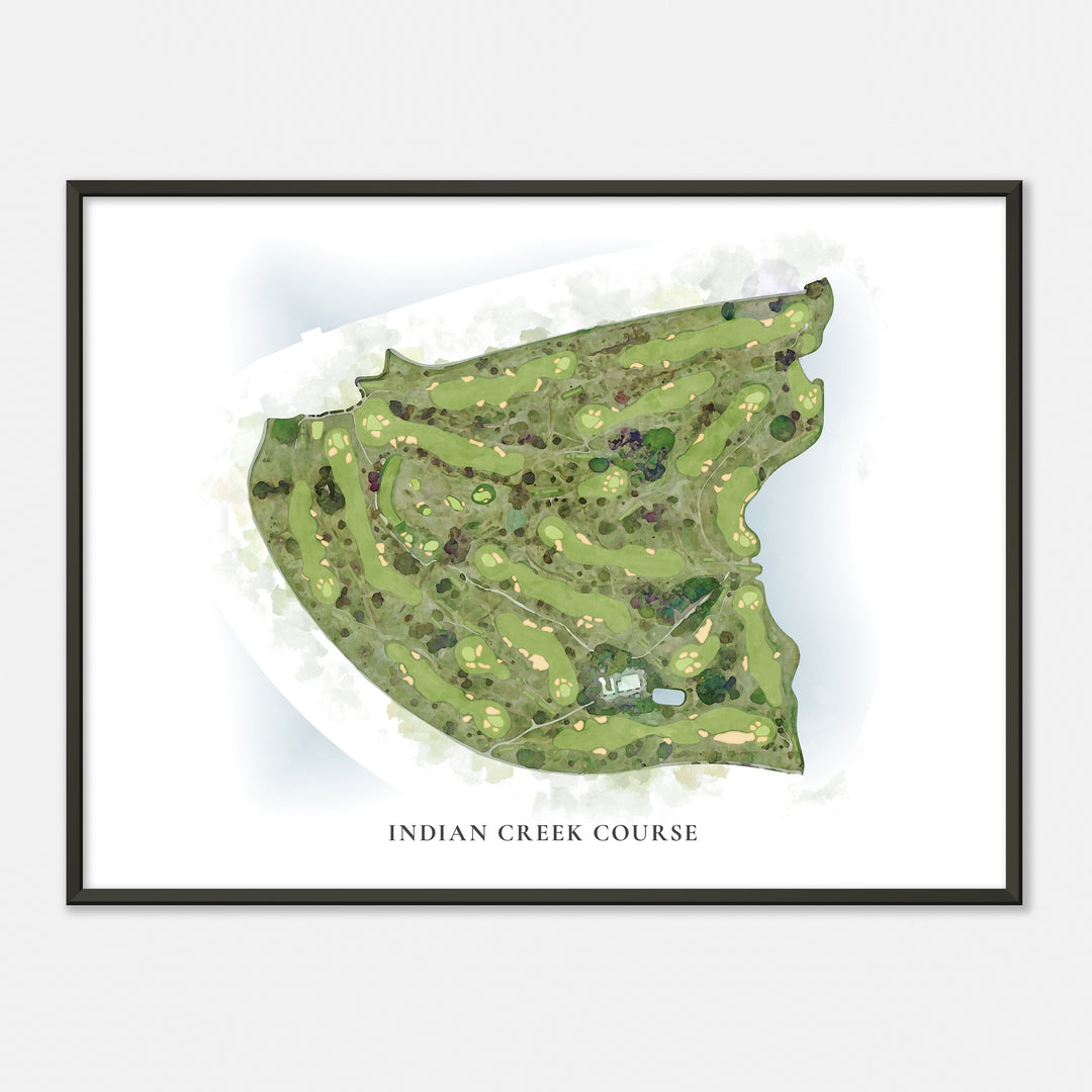 Print of Indian Creek Course Classic Map