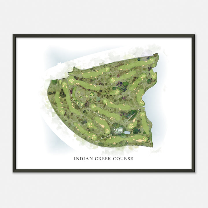 Print of Indian Creek Course Classic Map