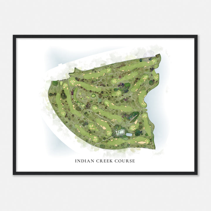 Print of Indian Creek Course Classic Map