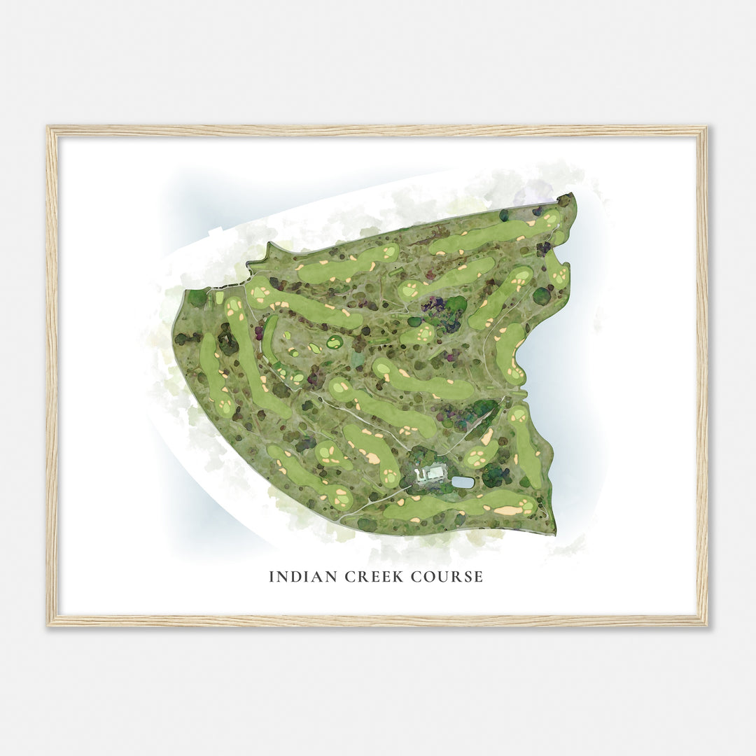 Print of Indian Creek Course Classic Map