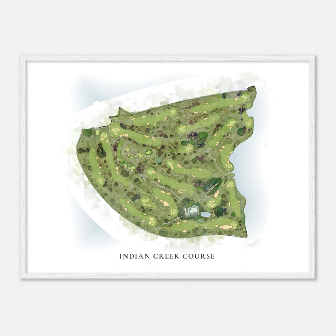 Print of Indian Creek Course Classic Map