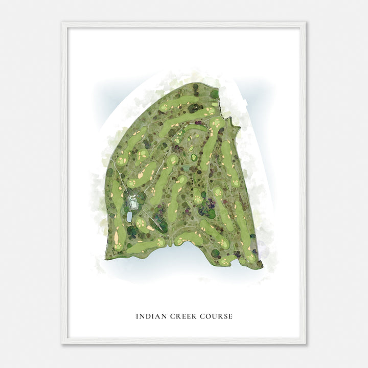 Print of Indian Creek Course Classic Map