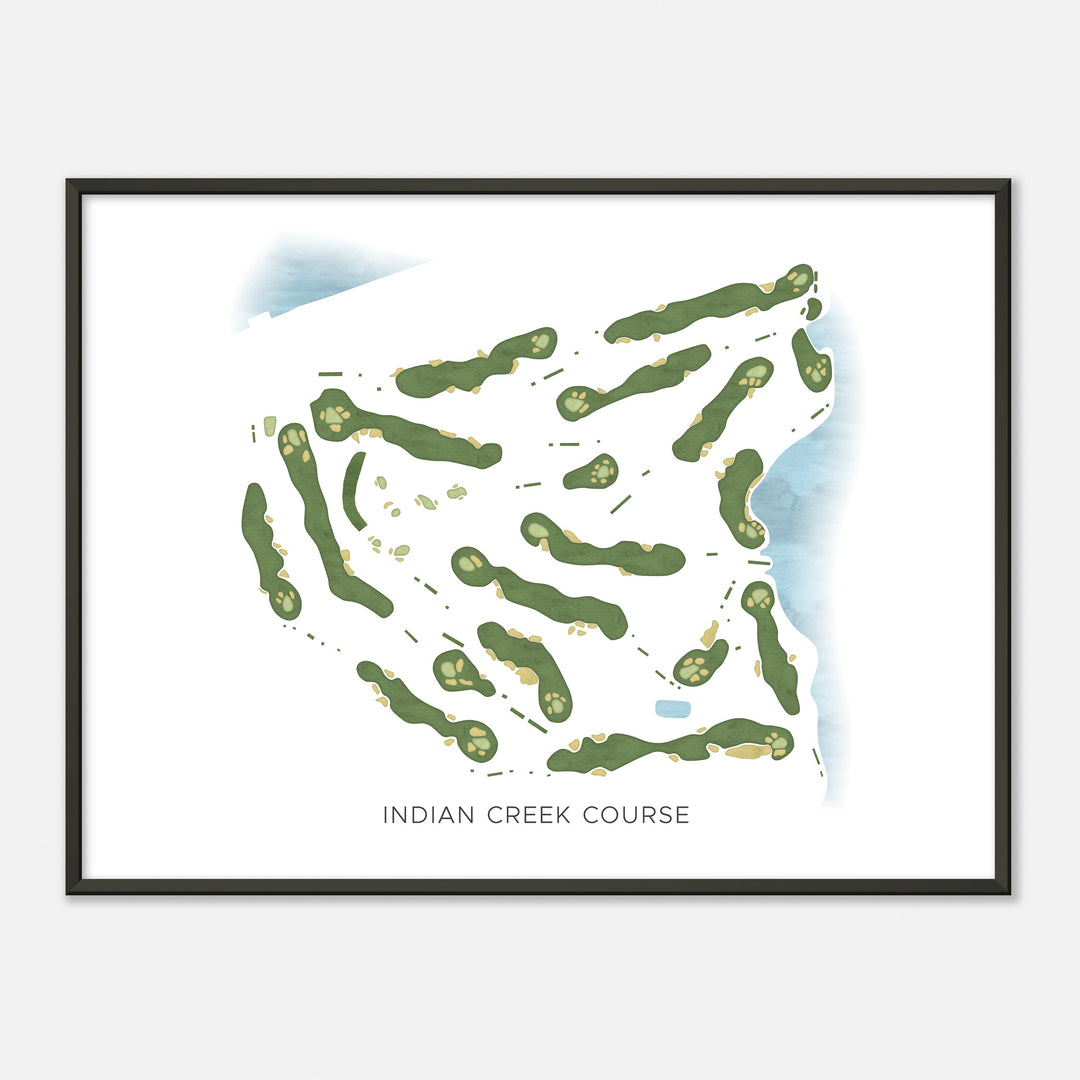 Print of Indian Creek Course Modern Map