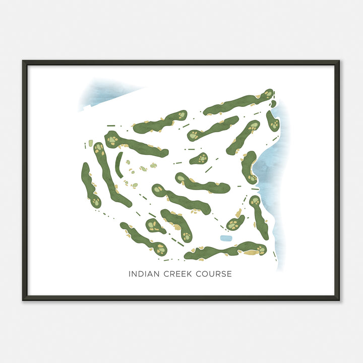 Print of Indian Creek Course Modern Map