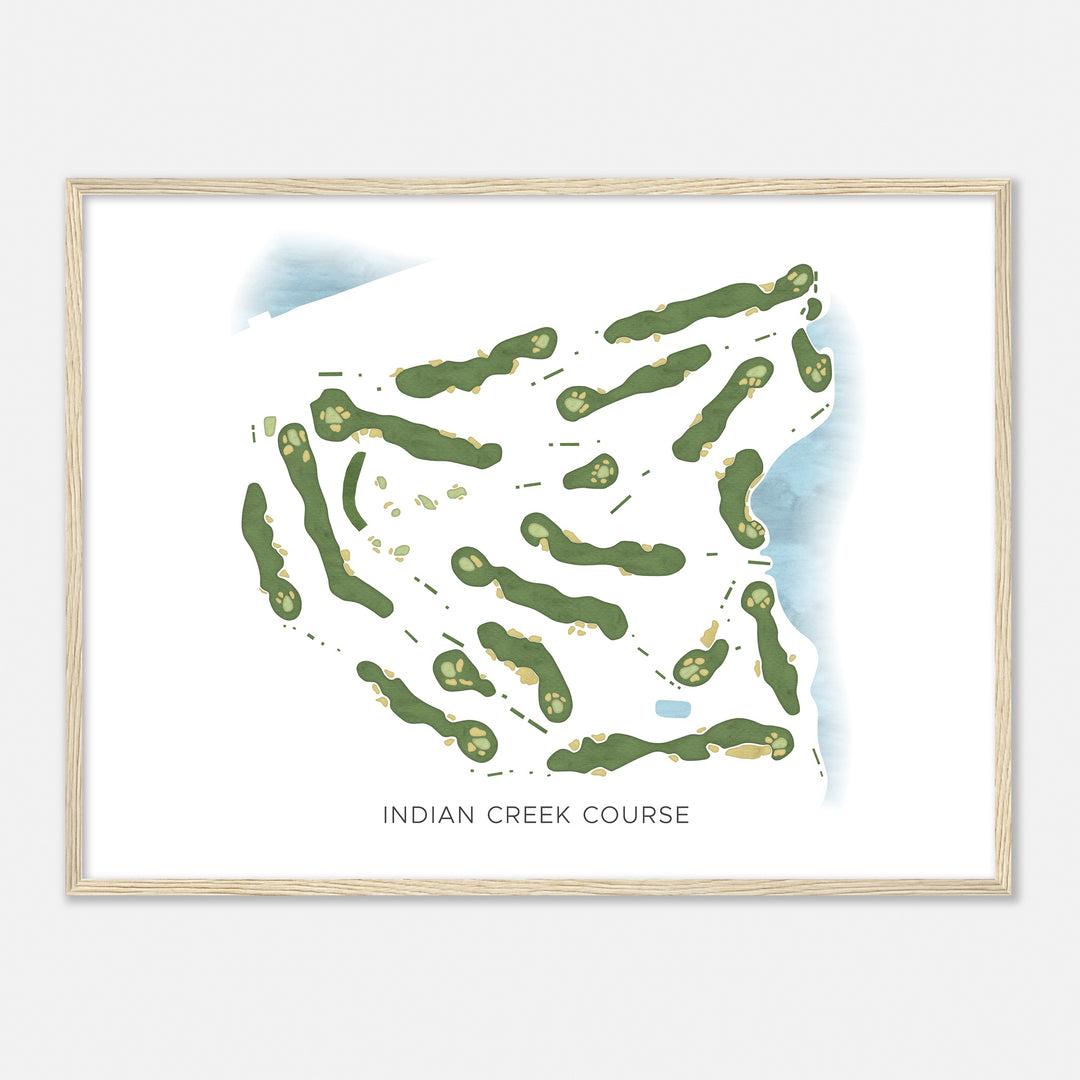 Print of Indian Creek Course Modern Map